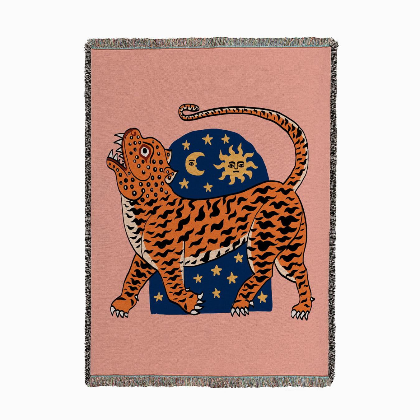 Tiger Temple Woven Throw